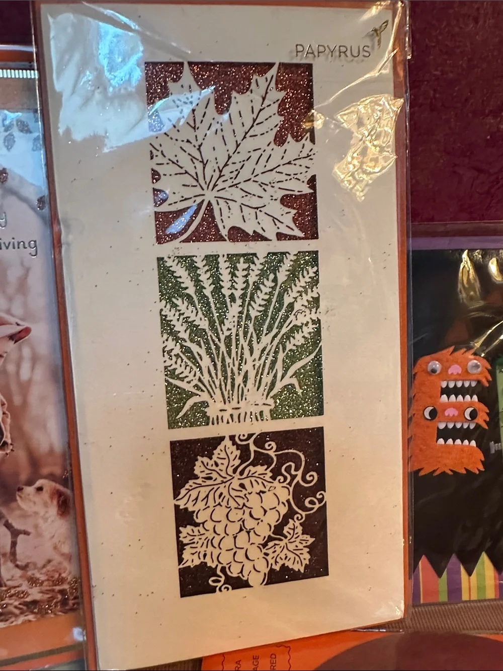 PAPYRUS set of  7 Halloween & Autumn Greeting Card Assortment ,Thanksgiving set